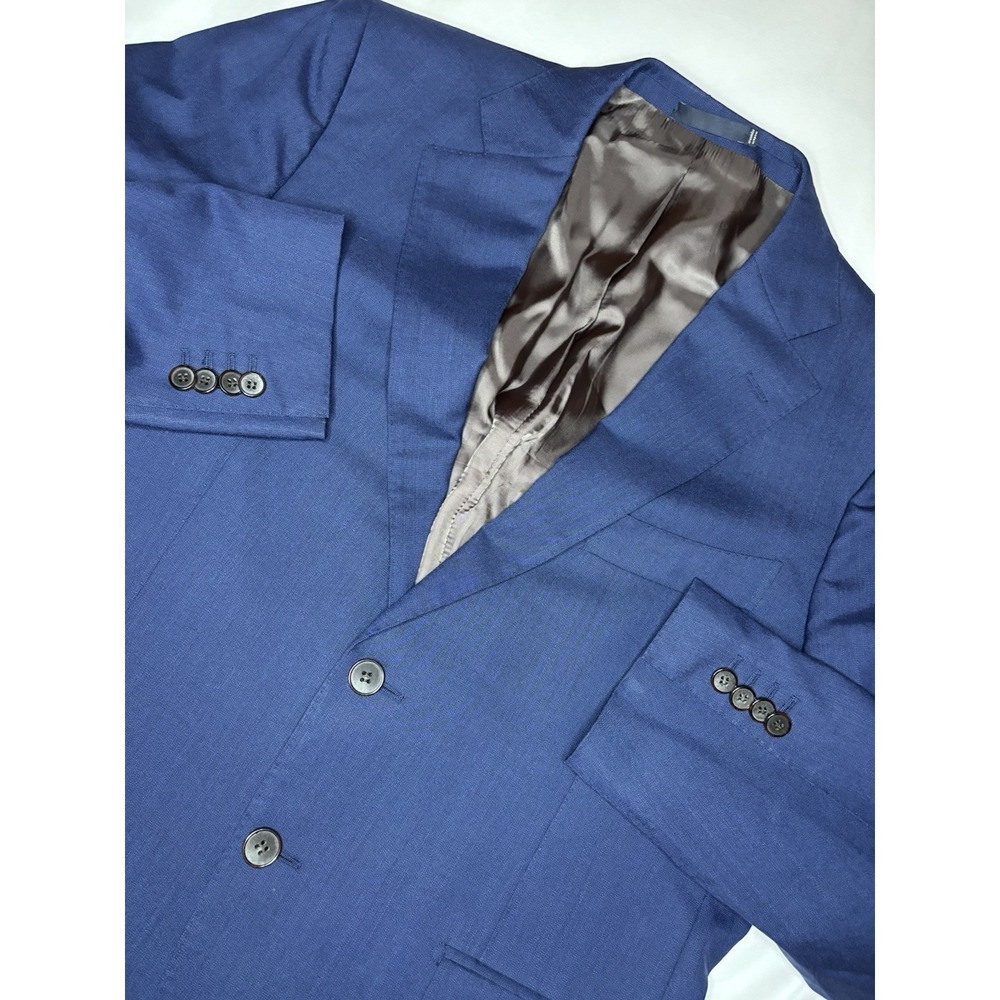 Suitsupply Blazer Jacket Mens 44S Blue Vitale Barberis Canonico Wool Super 1663